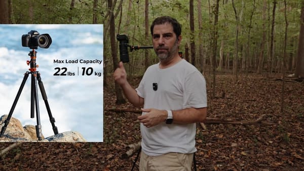 K&F CONCEPT 10kg Taşıma Kapasiteli Deveboynu Tripod